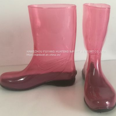 Transparent women rain boots,Fashion Transparent ladies boots,Transparent Lady boots,Female rain boots