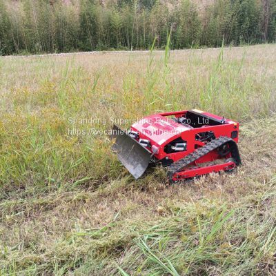remote control steep slope mower, China remote brush mower price, wireless robot mower for sale