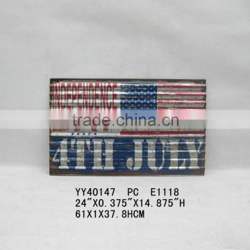 vintage USA flag for wall decor, wave shape wall arts