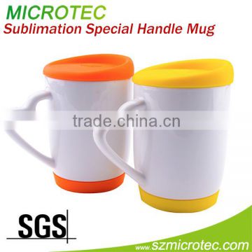 China ceramic mug with silicone lid with Low price