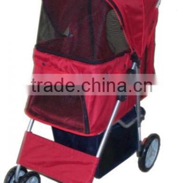 red 4 wheels pet strollers/pet trolley