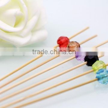 Promotional Cocktail Bamboo Pick With beautiful bead