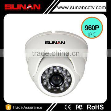 CE FCC 1.3mp 1280x960P cctv plastic indoor onvif p2p dome ip camera