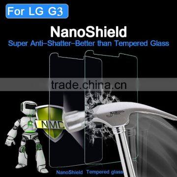 Nano anti shock screen film for LG G3 invisible shield 6-7H hardness