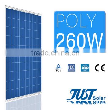 High quality 260 watt monocrystalline solar panel for home solar panel kits paneles solares with CE Tuv