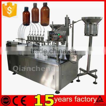 Shanghai Qiancheng PLC controlled filling machine liquid,Syrup filling capping and labeling machine