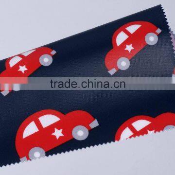 lovely car printed Cotton Fabric With PVC Coating