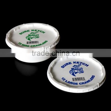 350ml white PP material japanese noodle bowl with lid