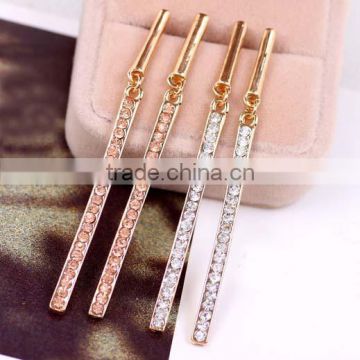 Pave Bar Line Earring