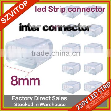 SV Silcone End Cap for LED 100-240V Strip Lights 2835 5050 5730 3014 LED Strip Accessories 8MM width End Cover for Led StrIP