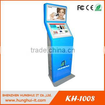 Selfservice terminal touch screen shopping mall promotion information inquiry and coupon printing kiosk with advertising player