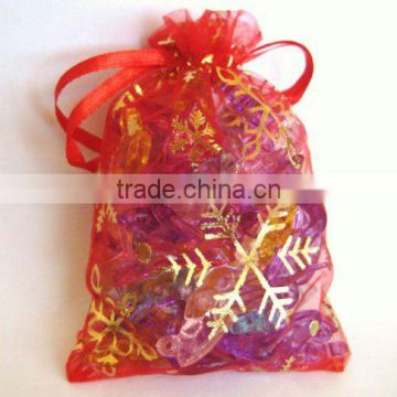 2015 hot sales delicate christmas organza gift Bag