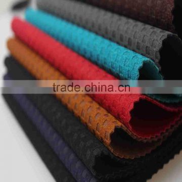 2016 new embossed flocking/leather fabric for sofa boots