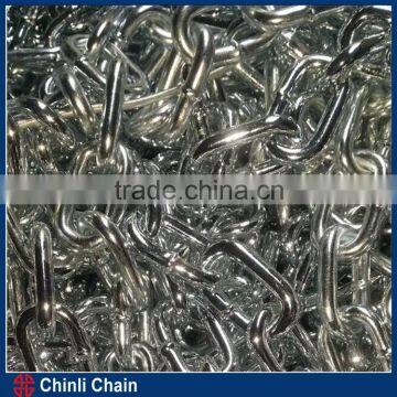 DIN5685A Short Galvanized Link Chain,Q235 Standard Hoisting Link Chain,Normal Welded Point Iron Chain