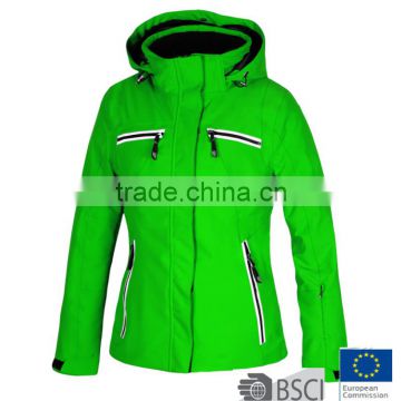 Women New Design Colourful Ski Jacket Green