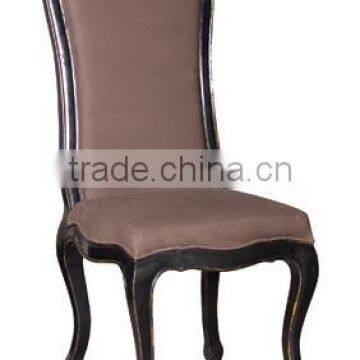 Balle Noir Chair Leather Black Distressed