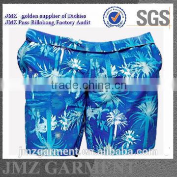 custom OEM wholesale swim trunks swimwear for mens polyester with your own print design new 2015 low moq China supplier