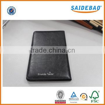 Dongguan factory direct High quality Delicate custom leather passport holder with Multi-function pocket and custom Logo
