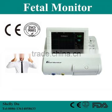 Hot Sale Model 8.4-inch screen color LCD display, 24 hours Portable Fetal Monitor for single twins optional with printer-Shelly