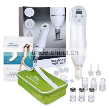 handheld type facial machine with diamond microdermabrasion for smoothing skin