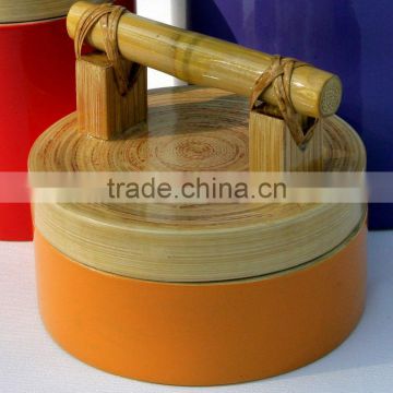 High quality best selling Spun bamboo canister multi use from vietnam