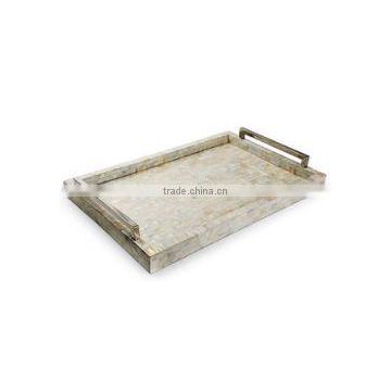 High end quality best selling special newest designed MOP inlay rectangular serving Tray from Vietnam