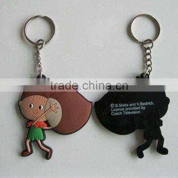 3D boy pvc keychain