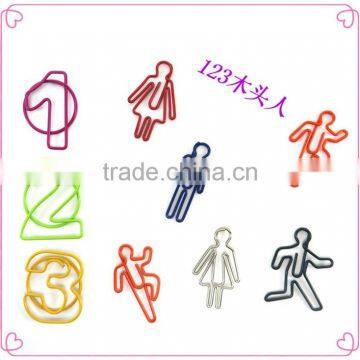 Promotional gifts OEM human shapes colorful paper clips