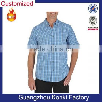 Men's Short Sleeve Woven 100%cotton Shirt