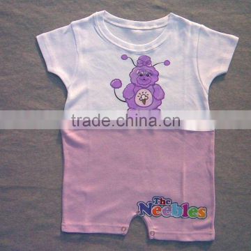 2011 Cute design printed soft cotton Baby Rompers