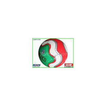 White Red Green TPU Official Soccer Balls / Soccer Training Balls