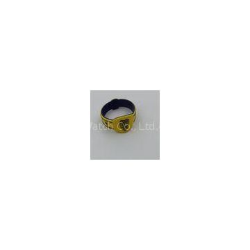 Yellow Silicone Balance Bracelet Hologram Bracelets / Bangles , Soft Material