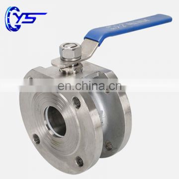 Italy Type Thin Type FlangE End CF3 CF8 Manual Ball Valve With Handle