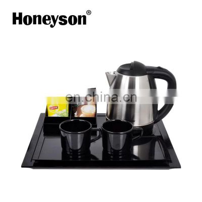 Honeyson hospitality bedroom good electric kettle welcome tray set