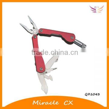 Small plier color handle multi tool with flash light