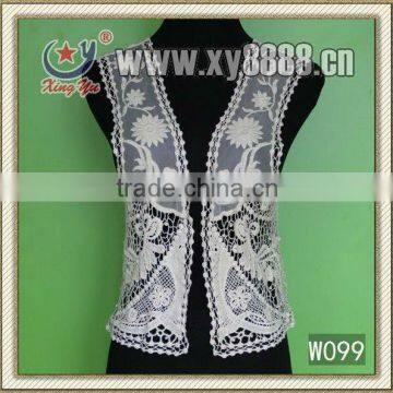 Creative design cotton lace vest for ladies
