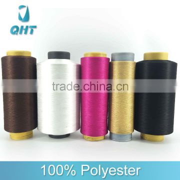 100% polyester spun 118D/72F dty low stretch yarn