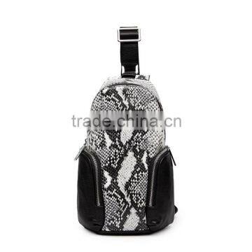 2016 China supplier Snakeskin pattern handmade messenger bags,fashion inclined shoulder bag