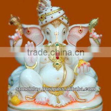 Marble Indian Ganesh Statue