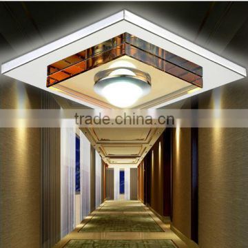Modern Glass LED Ceiling Light / Lamp / Lighting Fixture Square Amber Crystal Lighting