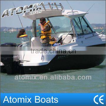 6 meter Fiberglass Offshore Boat with outboard engine (600 Hard Top Fisherman)