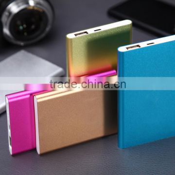 Newest high quality 2016 Promotion gift portable charger ultra slim power bank 5000mah                        
                                                Quality Choice