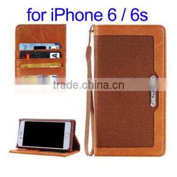 China Price Leather Case with Card Slots for iPhone 6, Case for iPhone 6s with Holder