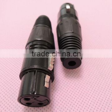 Microphone black female Audio stereo system connector adapter