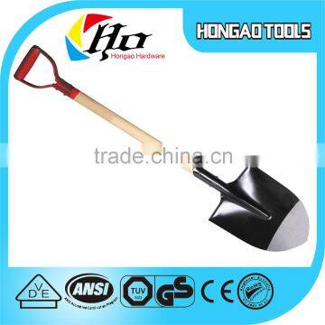 American Style Spade with Pointed Spade Head with D wooden Handle