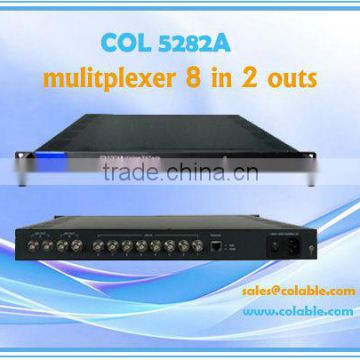 COL5282A 8 ASI inputs and 4 separate ASI outputs digital TS multiplexer