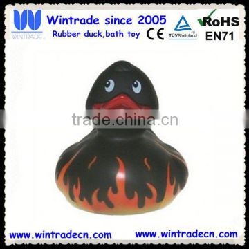 Black rubber flame duck