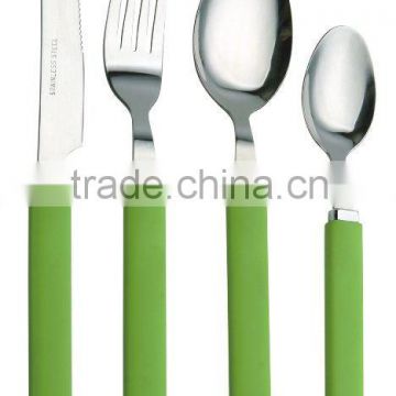 Hot-sale stainless steel flatware, stainless steel dinnerware, stainless steel tableware with plastic handle