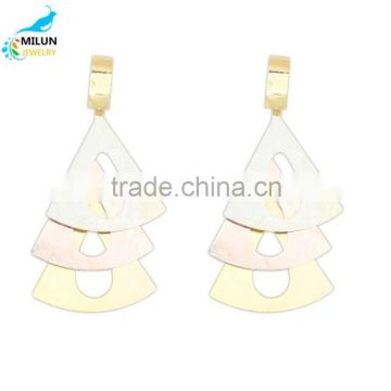 Wholesale high quality 2015 fashion statement triangle pendant earrings jewelry