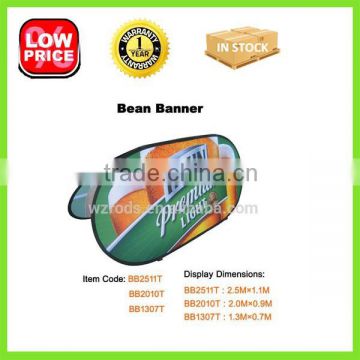 Hot sale Outdoor Advertising Promotional High Quality Bean Pop Up Flag for Wholesale